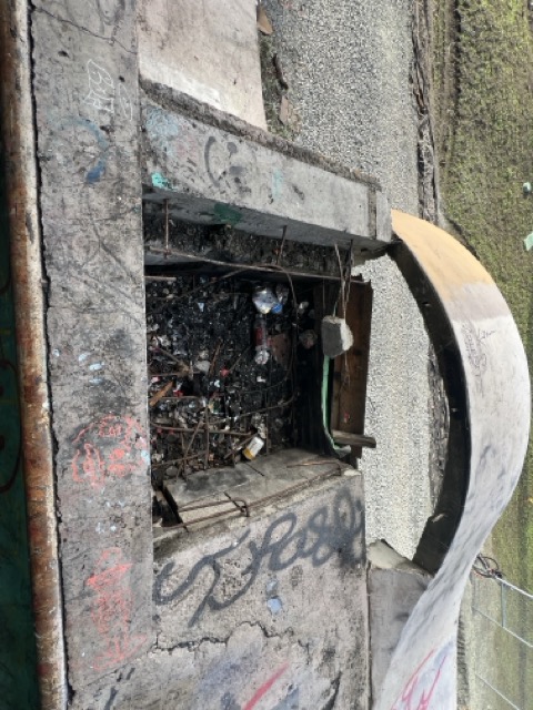 Fire damage being covered