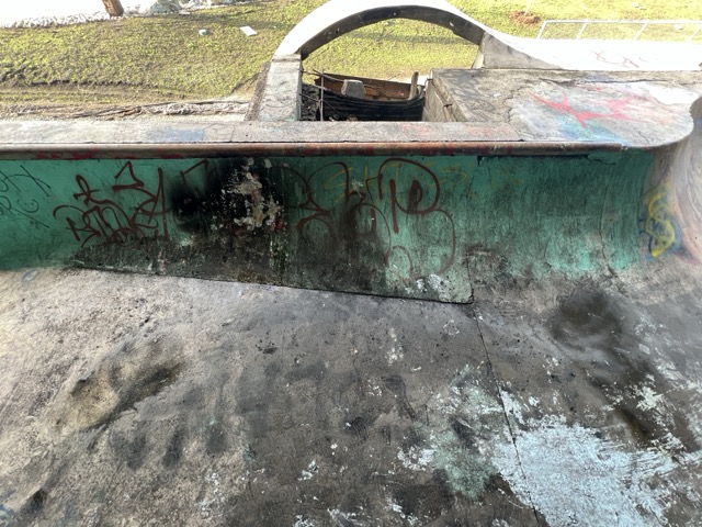 Fire sludge being cleaned